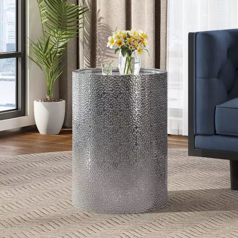 Table d'appoint ronde moderne en fer martelé Geyer de GDFStudio