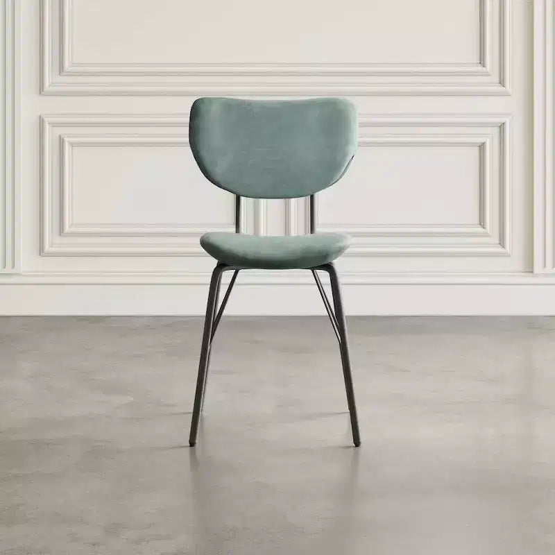 Jofran, Chaise de salle à manger capitonnée en similicuir, dossier fendu, style contemporain-moderne (lot de 2)