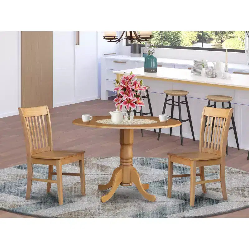 Small Kitchen Table Set-Round Kitchen Table And 2 Chairs