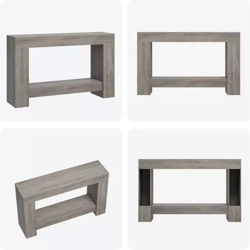Tavolo Console da 47 Pollici con Ripiano Portaoggetti a 2 Livelli