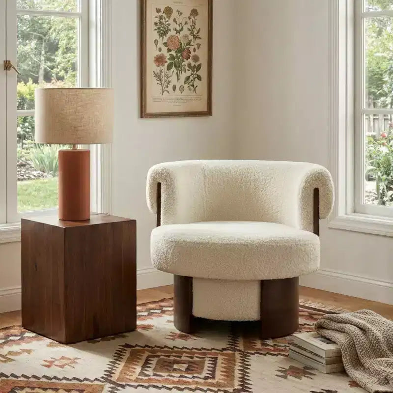 360 Swivel Accent Chair Barrel Chair Single Sofa Chair Upholstered Club Chair Lounge Armchair - ModernLuxe