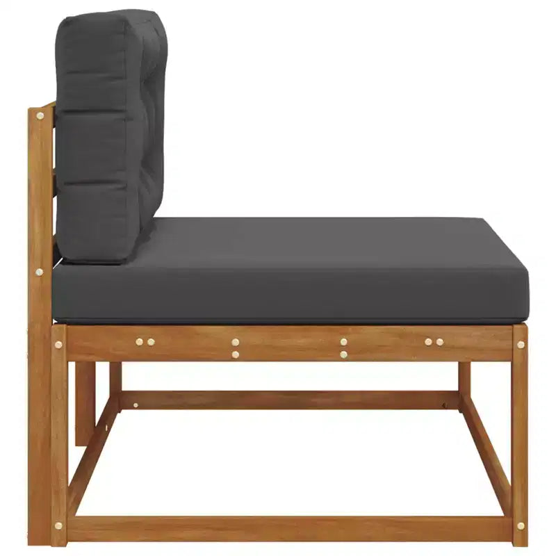 vidaXL Outdoor End sofa with Cushion Natural 45.28 x 32.68 x 28.74 in