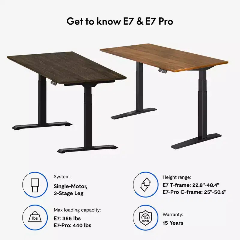 Flexispot E7 Dual Motor Standing Desk Frame with 355 lb Load Capacity