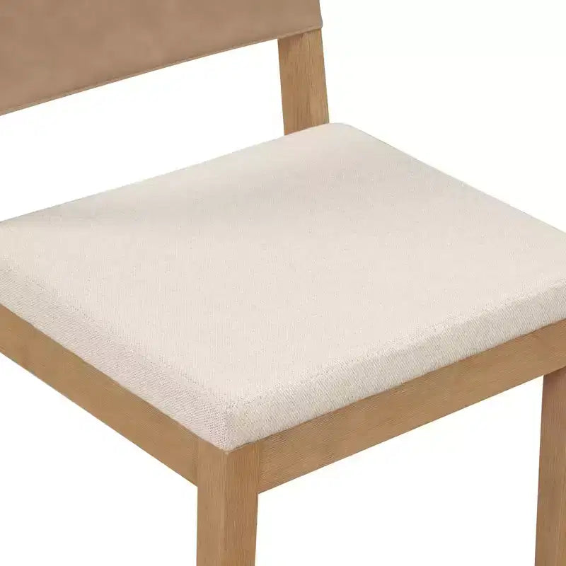 Nathan James Lot de 2 chaises de salle à manger Linus en similicuir marron