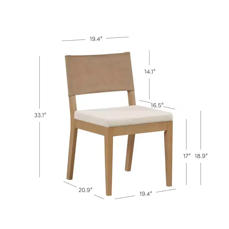 Nathan James Lot de 2 chaises de salle à manger Linus en similicuir marron