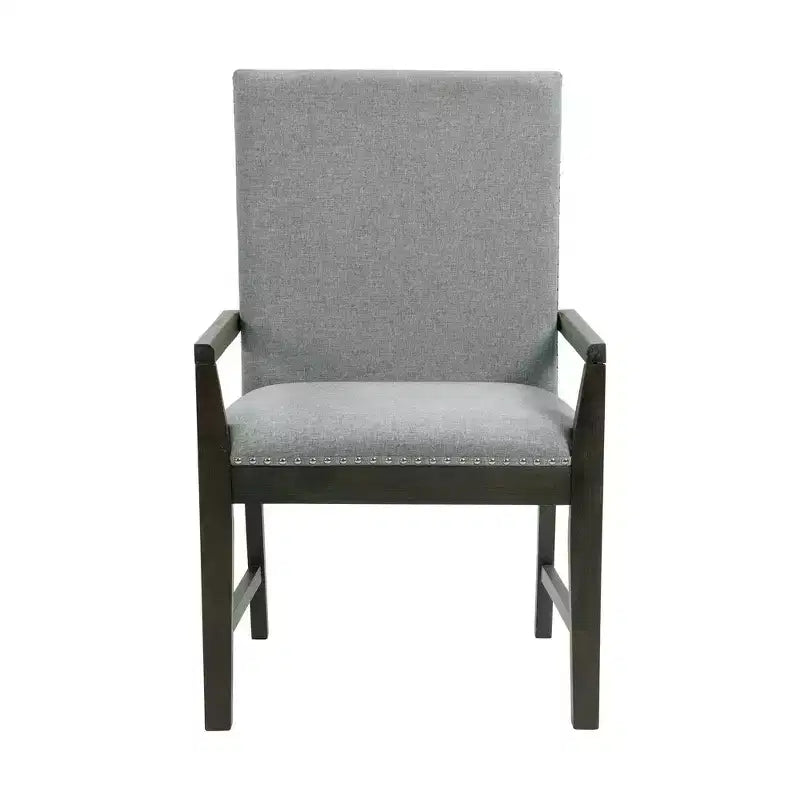 Set di 2 Poltrone Imbottite con Borchie Decorative