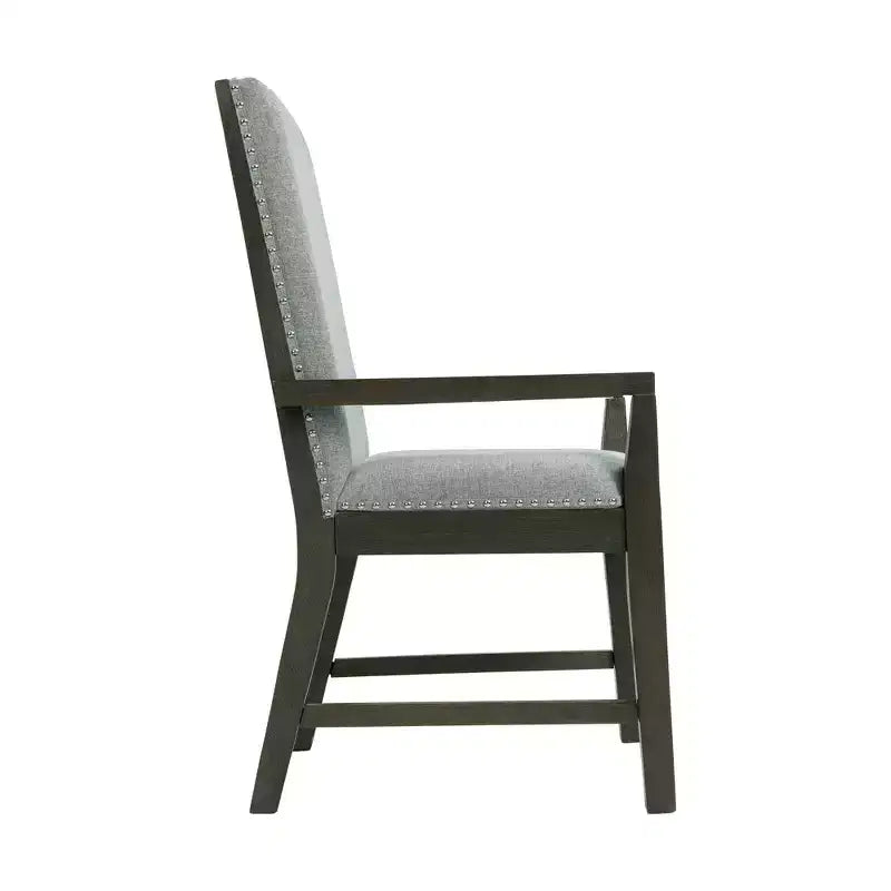 Set di 2 Poltrone Imbottite con Borchie Decorative