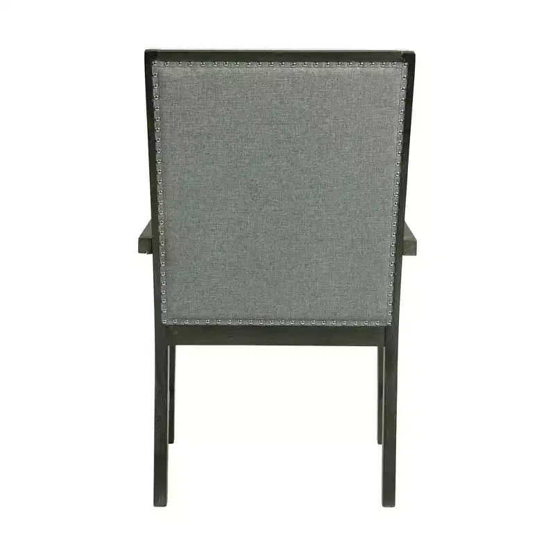 Set di 2 Poltrone Imbottite con Borchie Decorative