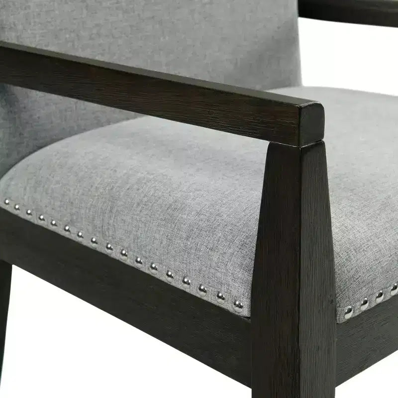 Set di 2 Poltrone Imbottite con Borchie Decorative