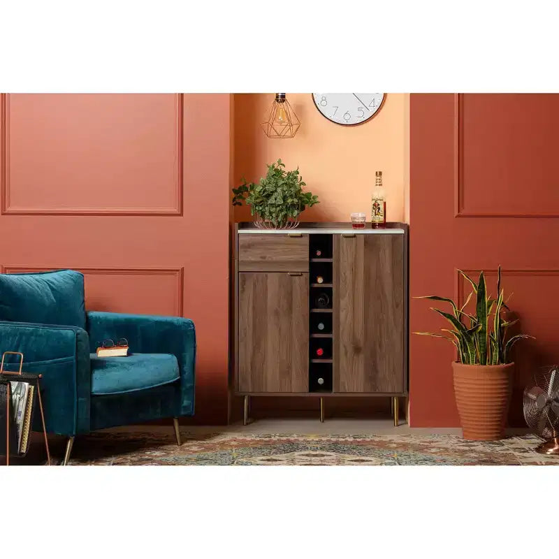Buffet 2 portes Hype avec rangement noyer – South Shore