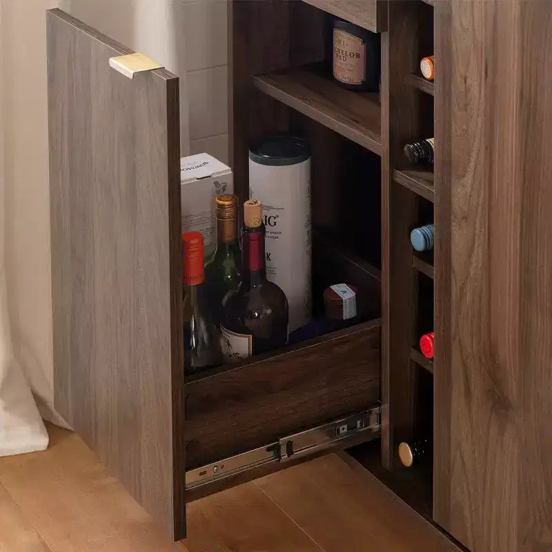 Buffet 2 portes Hype avec rangement noyer – South Shore