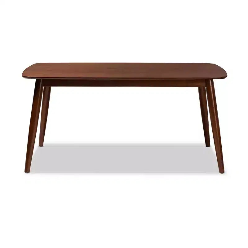 Table de salle à manger Edna Wood Noyer - Baxton Studio