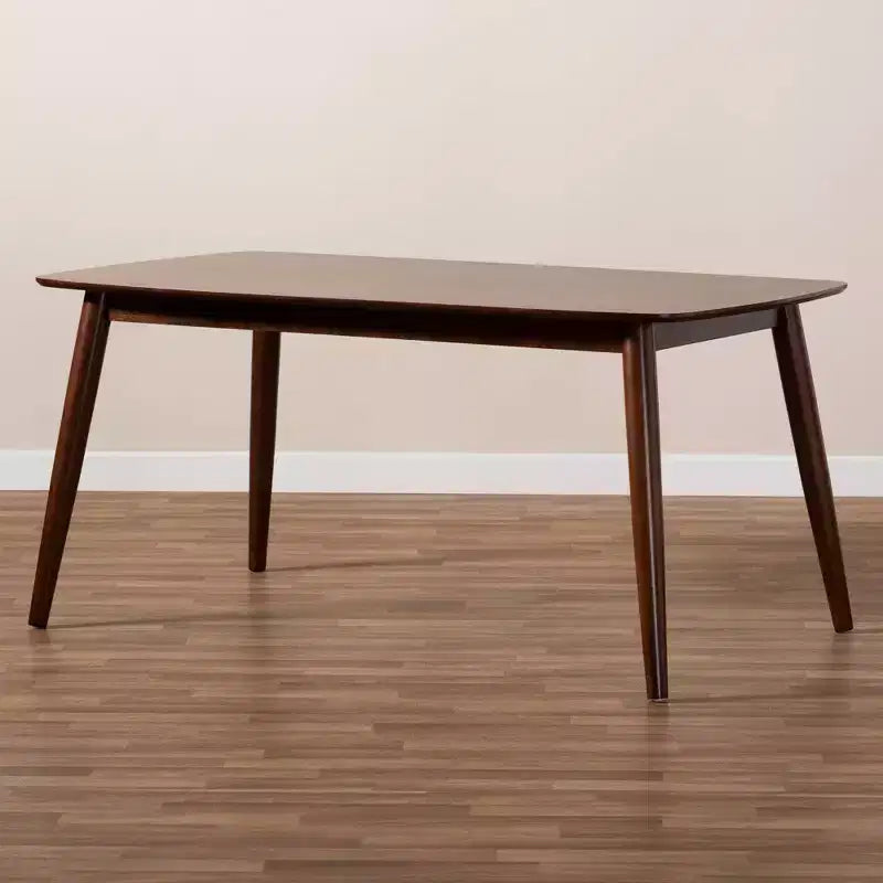 Table de salle à manger Edna Wood Noyer - Baxton Studio