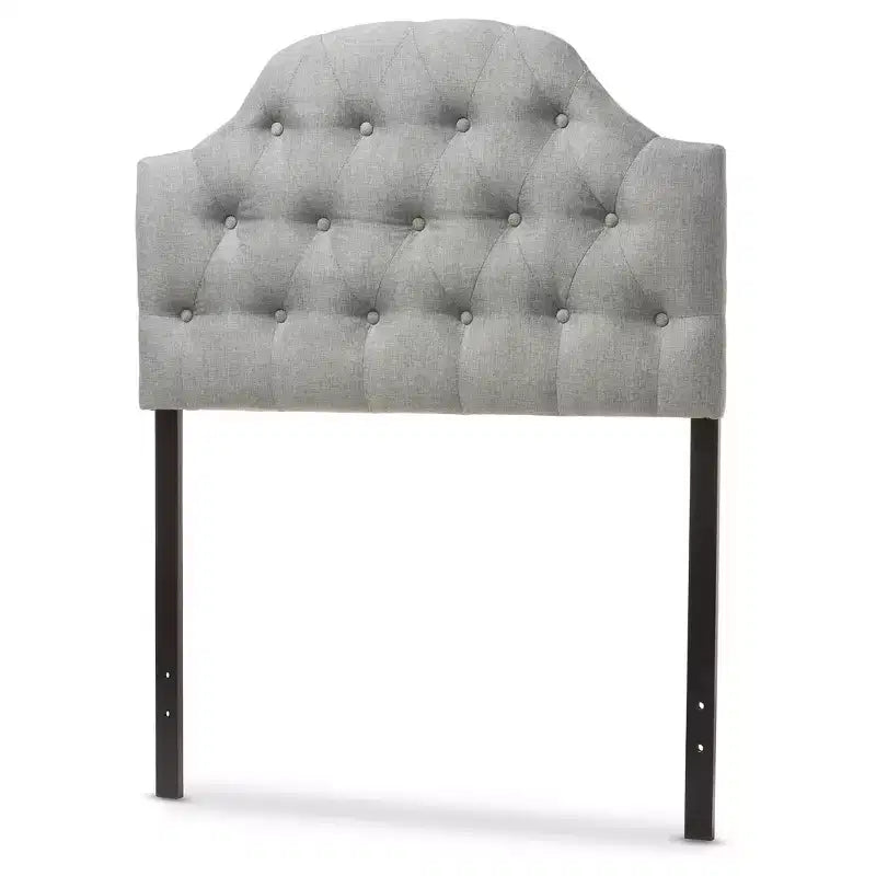 Morris Modern And Contemporary Faux Leather Upholstered Button - Tufted Scalloped Headboard - Baxton Studio