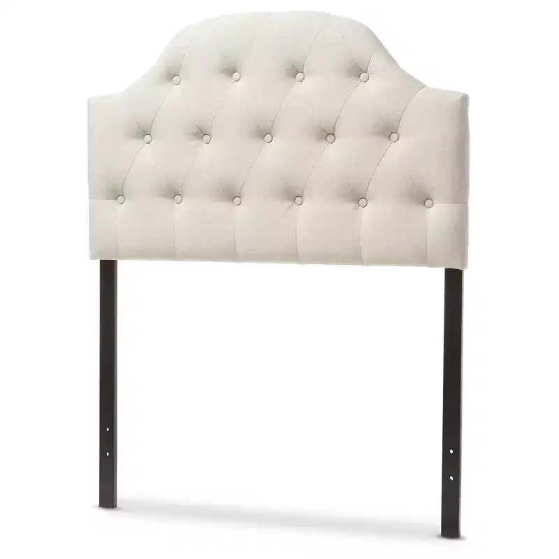 Morris Modern And Contemporary Faux Leather Upholstered Button - Tufted Scalloped Headboard - Baxton Studio