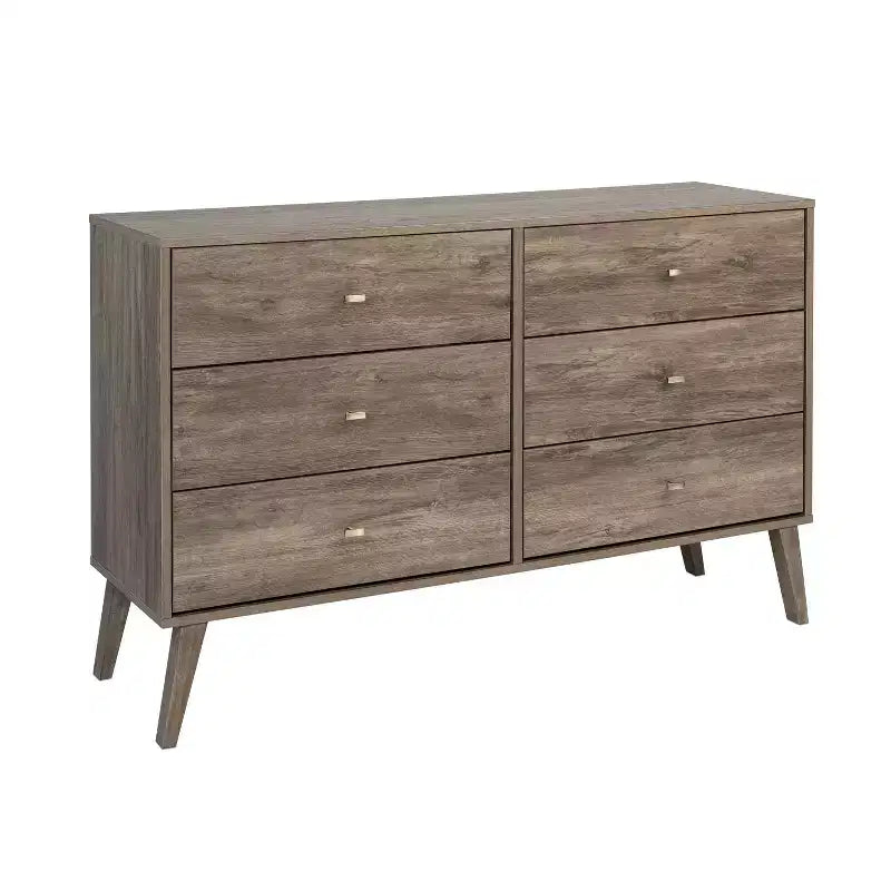 Commode 6 tiroirs Mid Century Modern - Prepac