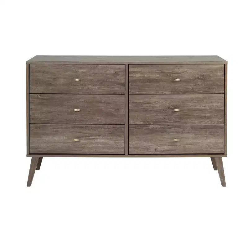 Commode 6 tiroirs Mid Century Modern - Prepac