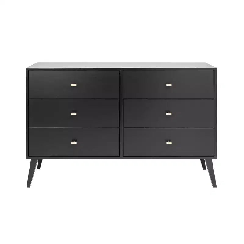 Commode 6 tiroirs Mid Century Modern - Prepac