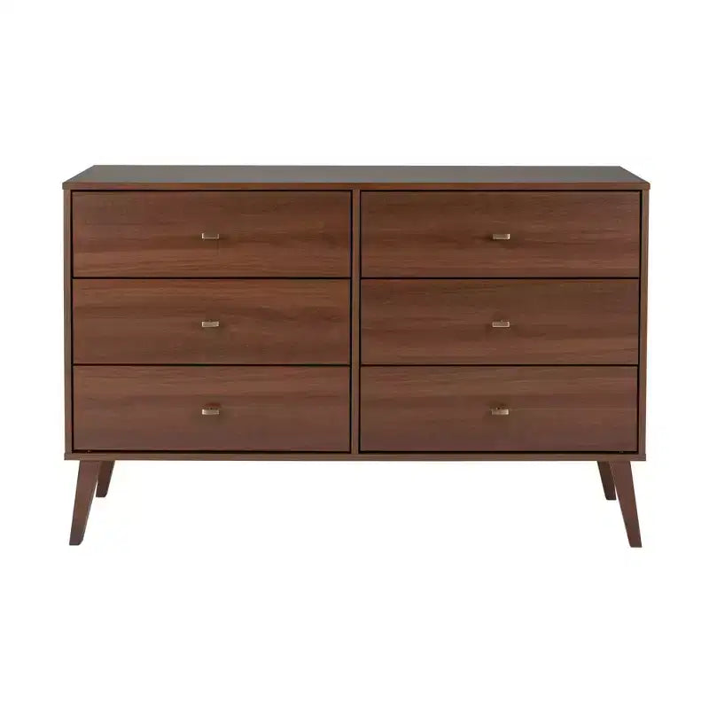 Commode 6 tiroirs Mid Century Modern - Prepac