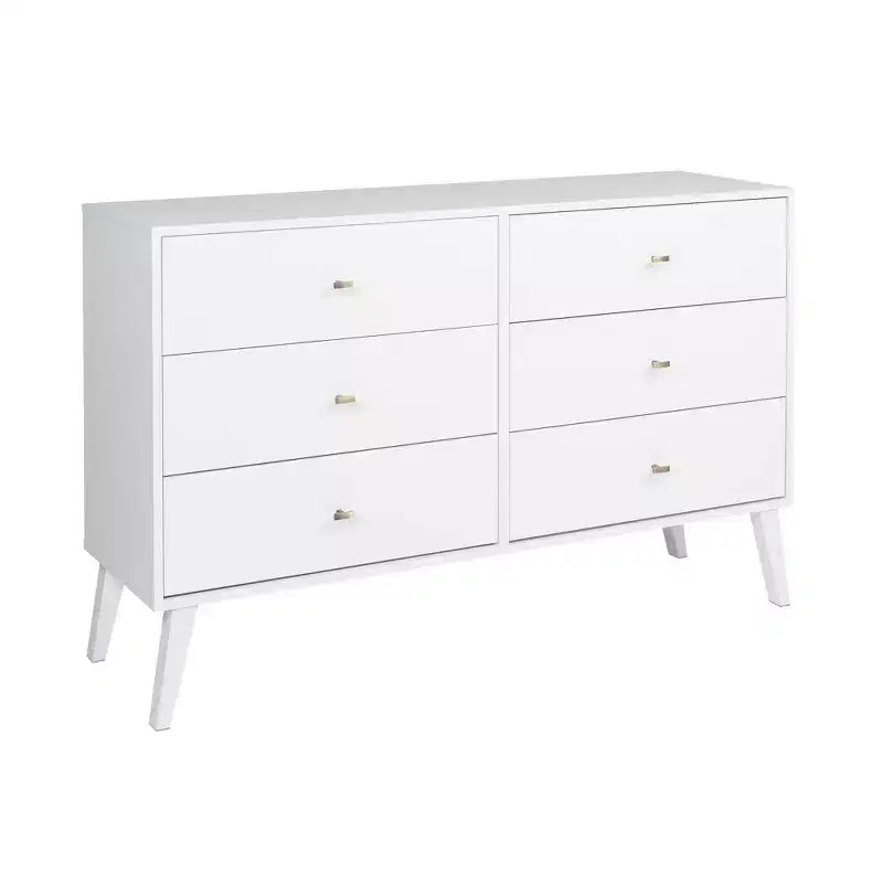 Mid Century Modern 6 Drawer Dresser - Prepac