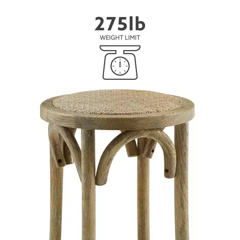 Tabouret de bar Rae Ratten sans dossier, hauteur comptoir - Linon
