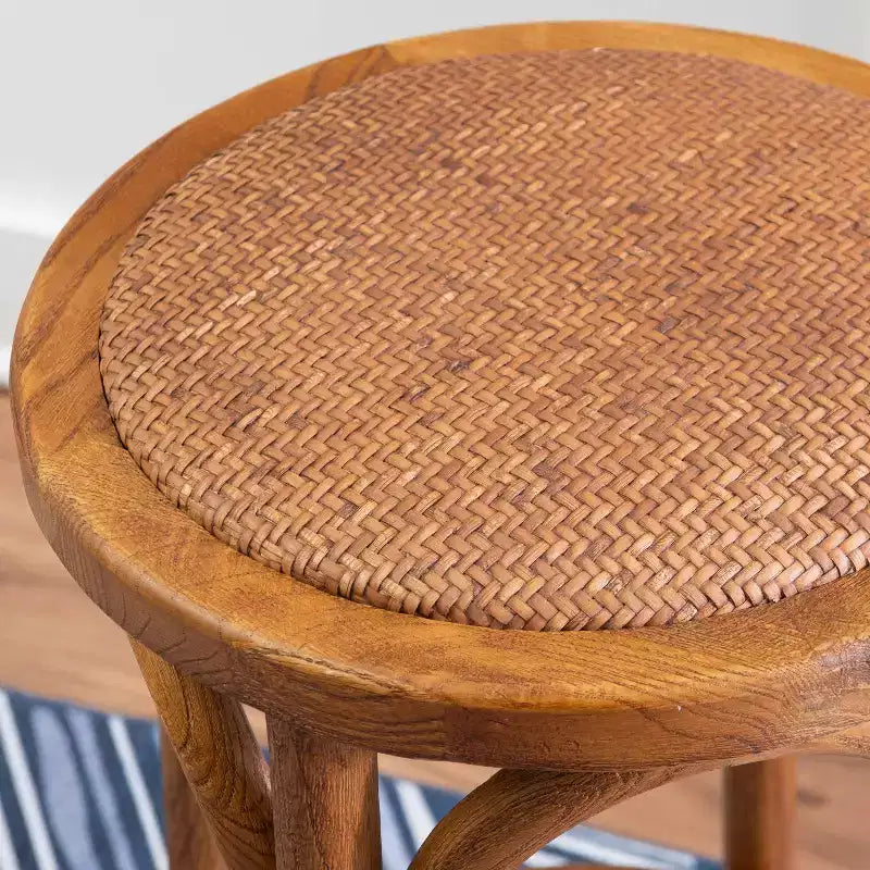 Tabouret de bar Rae Ratten sans dossier, hauteur comptoir - Linon