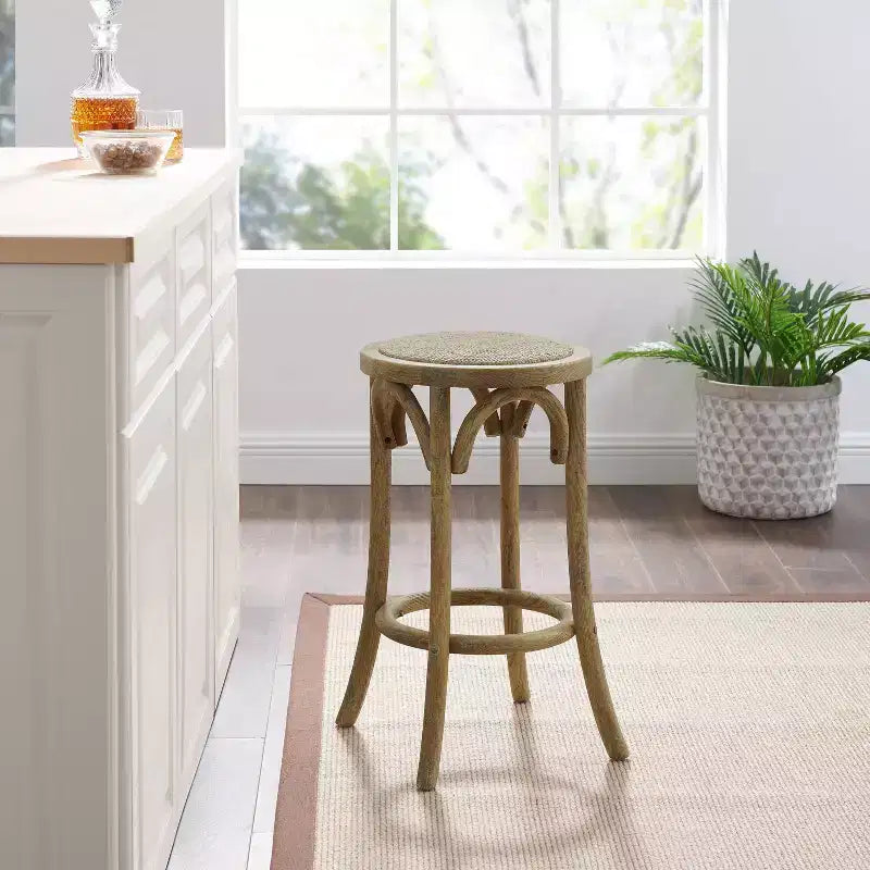 Tabouret de bar Rae Ratten sans dossier, hauteur comptoir - Linon