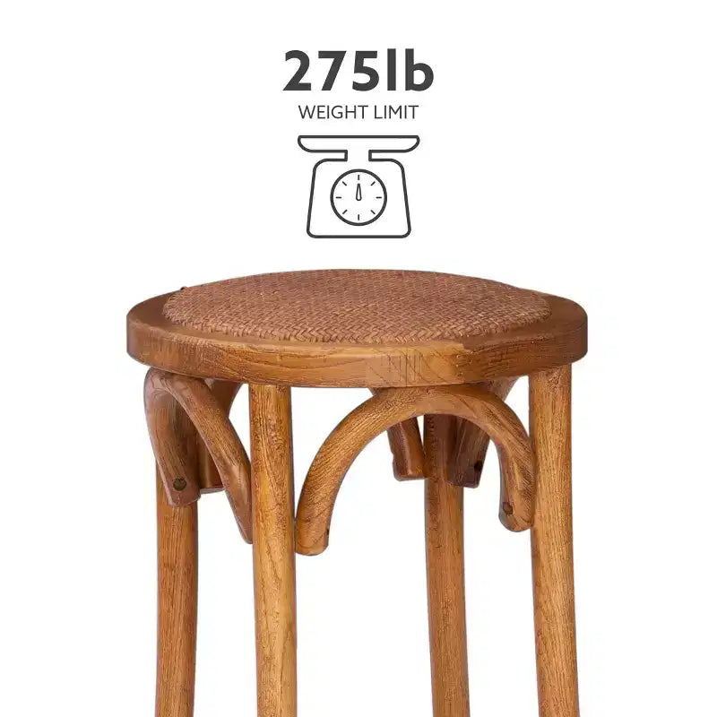 Tabouret de bar Rae Ratten sans dossier, hauteur comptoir - Linon