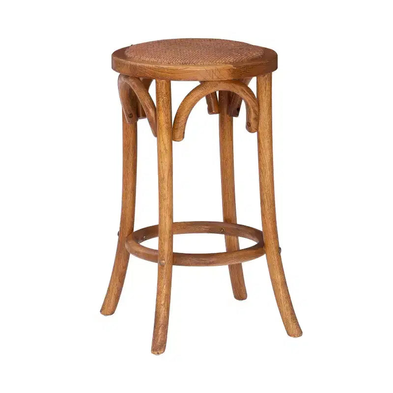 Rae Ratten Seat Backless Counter Height Barstool - Linon