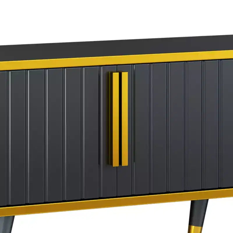 Meuble TV Minimaliste de 78,8 pouces avec Étagère de Rangement Ouverte pour TV Jusqu'à 85'', Meuble TV Pratique avec Tiroir et 2 Commodes, 4L-ModernLuxe