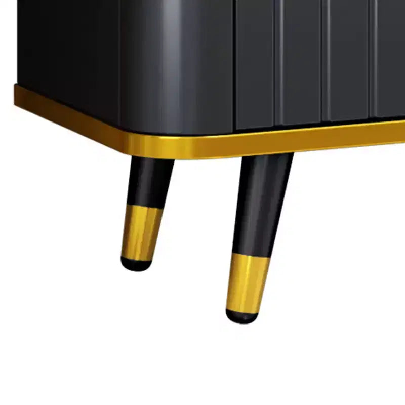 Meuble TV Minimaliste de 78,8 pouces avec Étagère de Rangement Ouverte pour TV Jusqu'à 85'', Meuble TV Pratique avec Tiroir et 2 Commodes, 4L-ModernLuxe