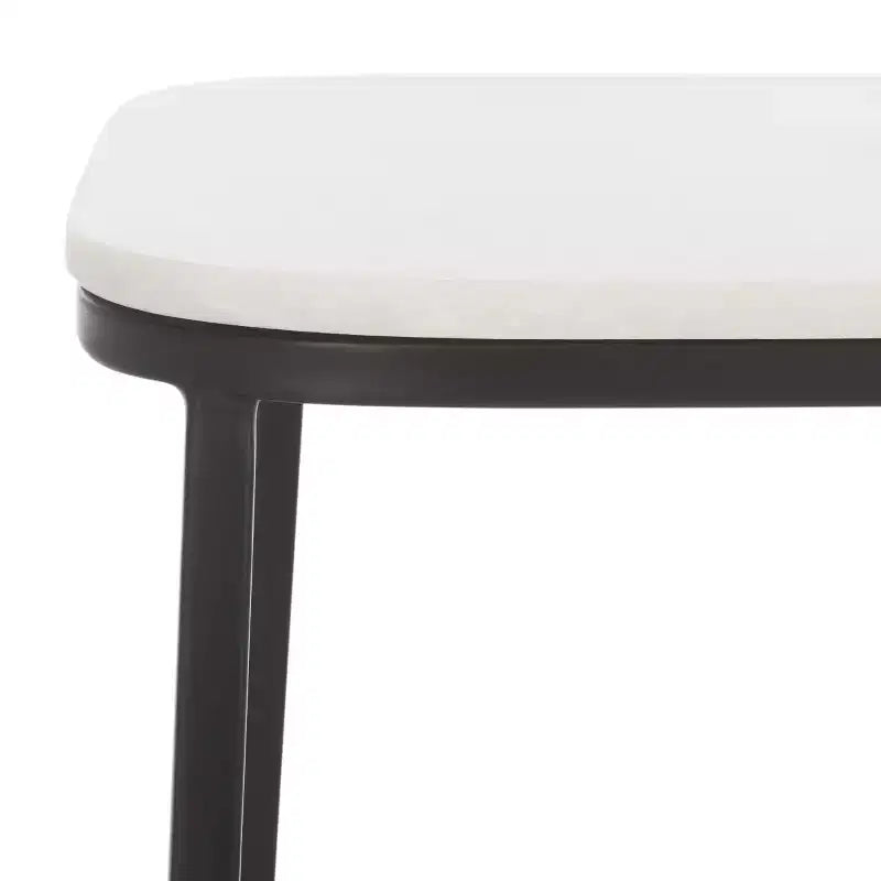 Yenna Accent Table - ACC4612A - White Marble/Black - Safavieh