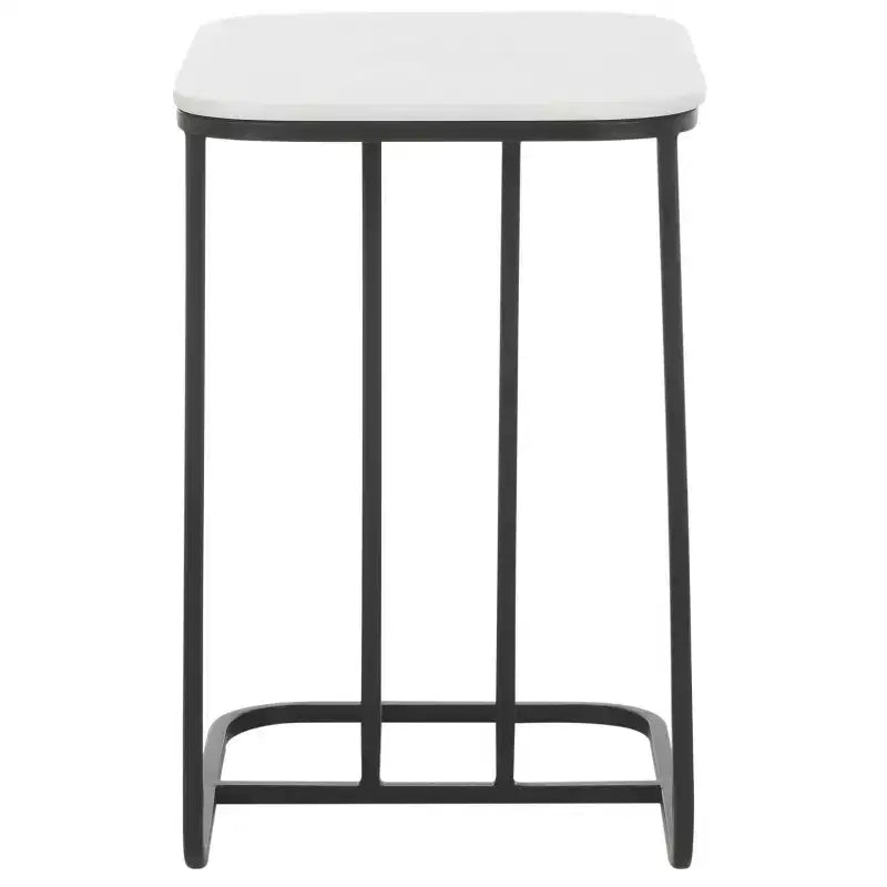 Yenna Accent Table - ACC4612A - White Marble/Black - Safavieh