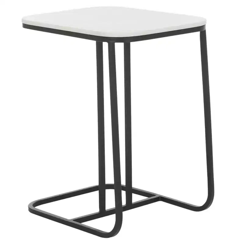 Yenna Accent Table - ACC4612A - White Marble/Black - Safavieh