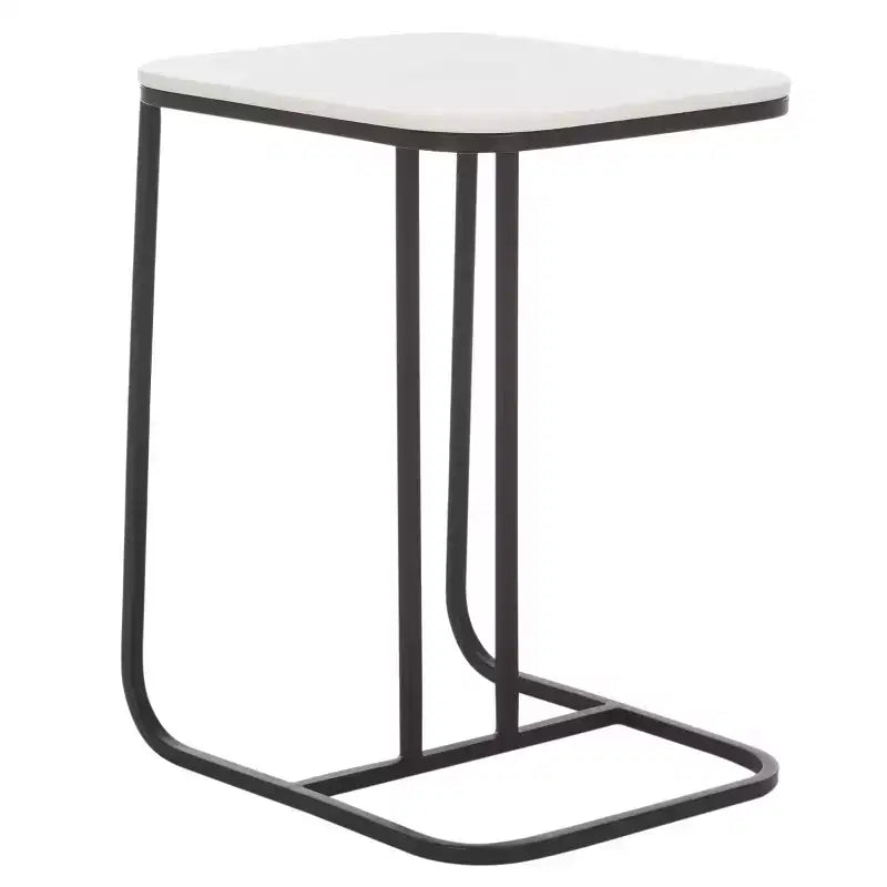 Yenna Accent Table - ACC4612A - White Marble/Black - Safavieh