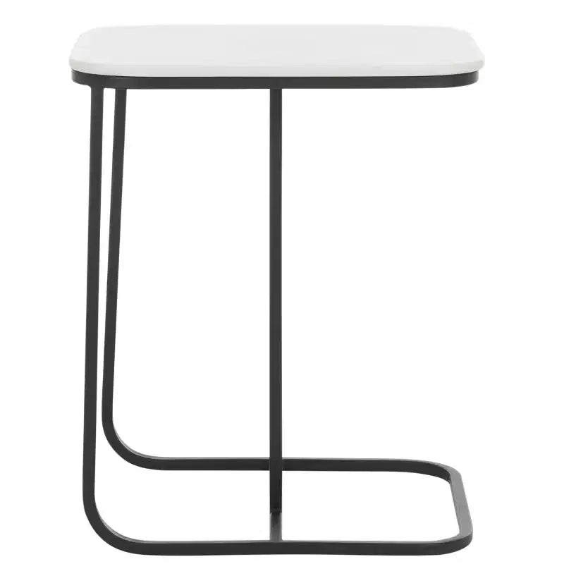Yenna Accent Table - ACC4612A - White Marble/Black - Safavieh