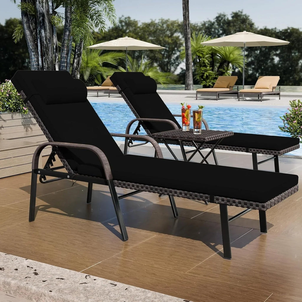 Set di 3 Chaise Lounge da Esterno Kullavik